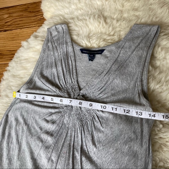 French Connection Twist Front Grey Tank Dress XS - Picture 4 of 14